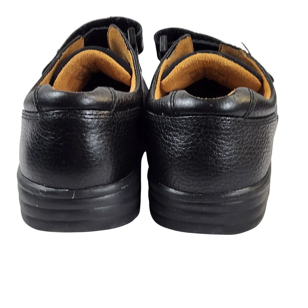 Dr Comfort Annie Stk 4510‎ Black Leather Suede Hook Loop Shoes Size 8M